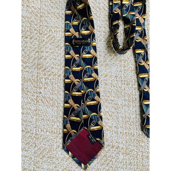 Equestrian tie Sinsabang Pure Silk Korean - Picture 2 of 2